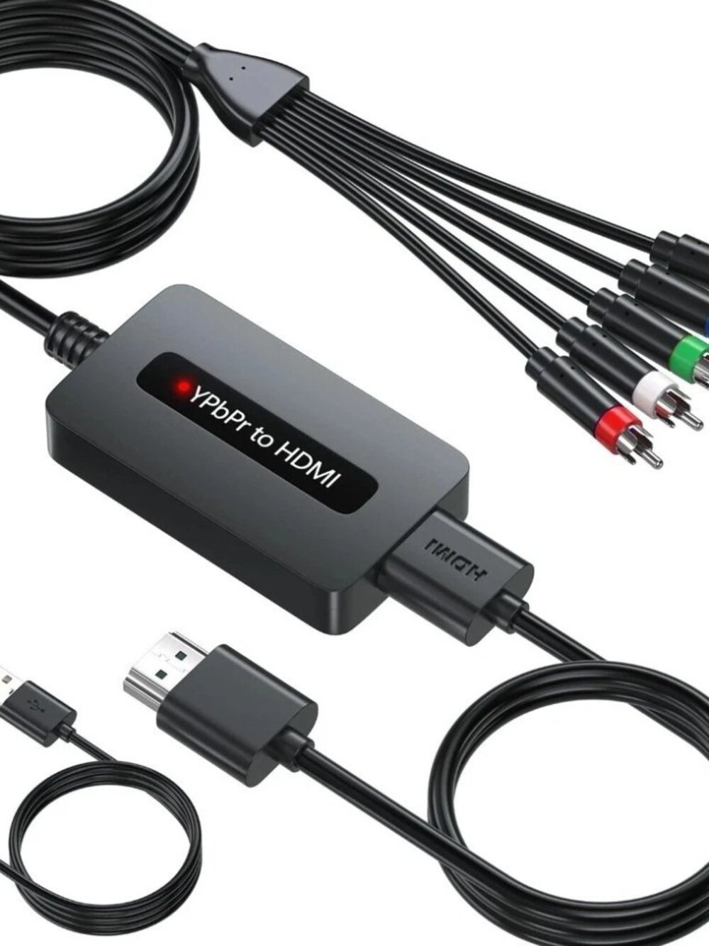 1080P Component to HDMI Converter, YPbPr to HDMI Adapter with Male YPbPr Conn...